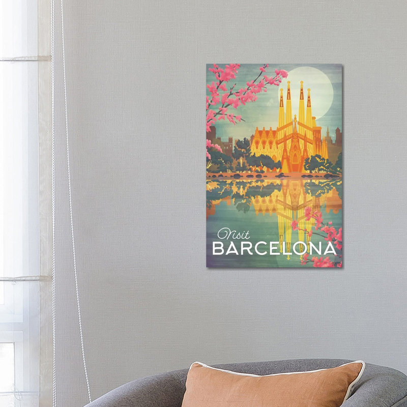 Spain-Barcelona 1 Piece Wrapped Canvas Wall Art, 20.32 cm H x 30.48 cm W