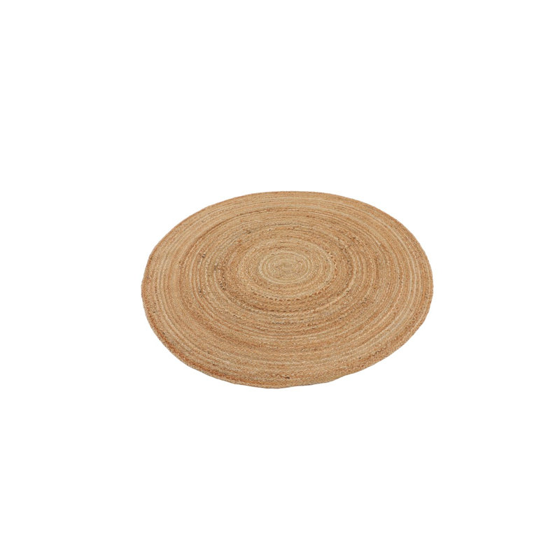 Runner Handgefertigter Teppich Aus Jute In Beige Hand Braided 80cm X 600cm Area Rug, Beige, Round 150 cm