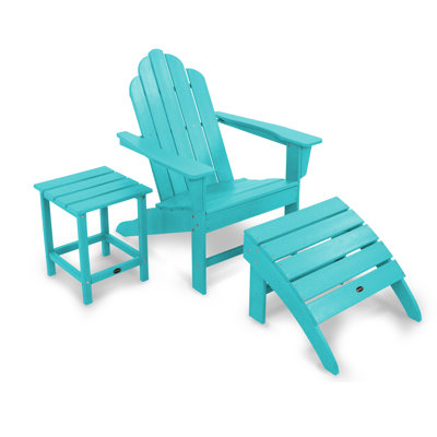 Ensemble 3 pièces POLYWOOD Long Island Adirondack