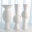High Chiseled Orb Vase-Matte White-Lg