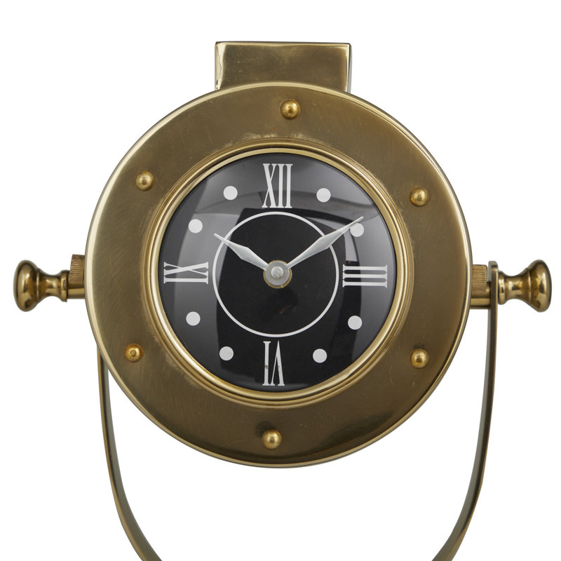 Horloge Cole and Grey, Brun, H 13,85 po x l 9,05 po x P 7,05 po