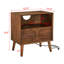 Table de chevet cannelée moderne Mid Century