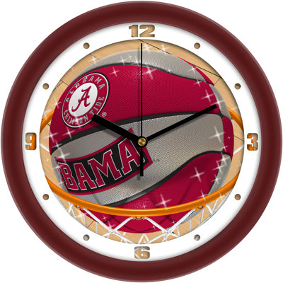 Alabama Crimson Tide Basketball Wall Clock