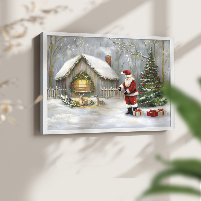 Art de Noël - DCCLXI - Reproduction encadrée - Restickable, H 8 po x l 10 po, Blanc
