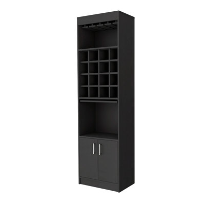 16-Bottle 1-Shelf Bar Cabinet