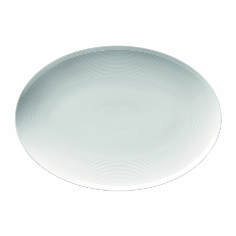 Loft Weiss Porcelain Serving Bowl, 1.25" H x 13.25" W x 9.5" D