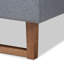 Lit double tapissier gris foncé / noyer Cicenia, l 57,10 po x L 78,30 po x H 58,30 po Cicenia-414398497-414239935