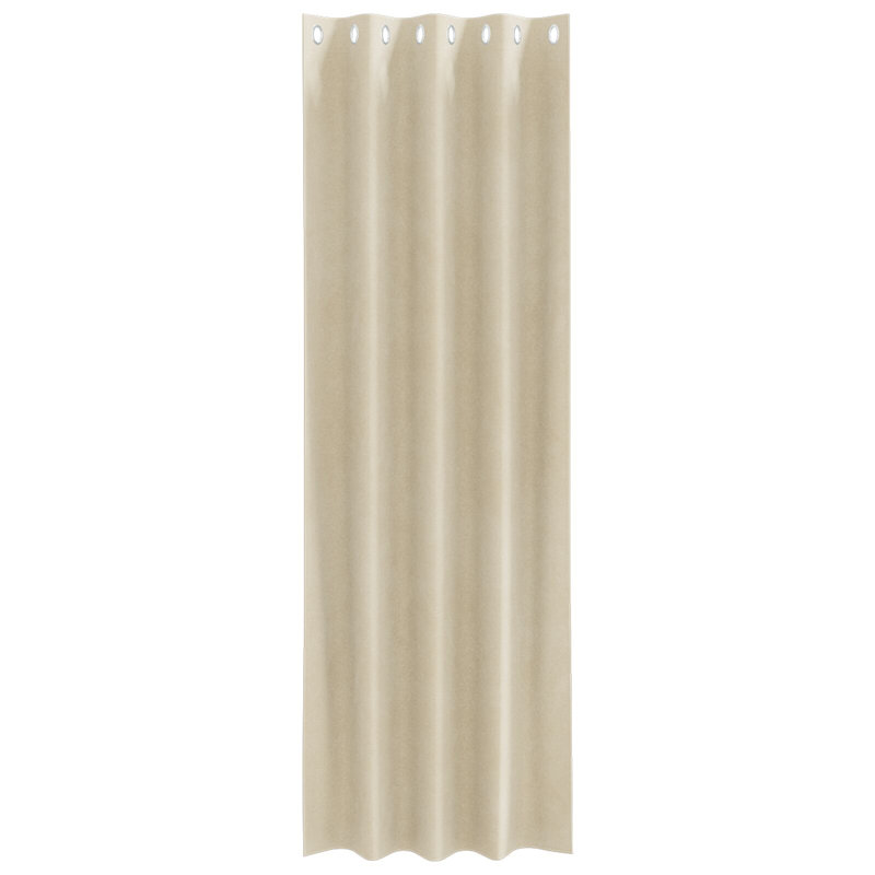 Curtains Polyester Medium Decorative Inlays, 140cm Width x 225cm Drop, Cream