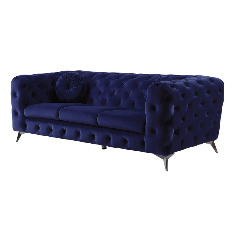 Canapé Atronia, H 30 po x l 90 po x P 41 po, Bleu