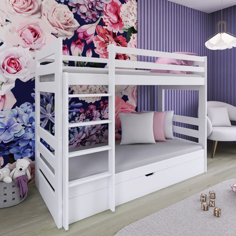 Naper Bunk Bed with Storage Included, White