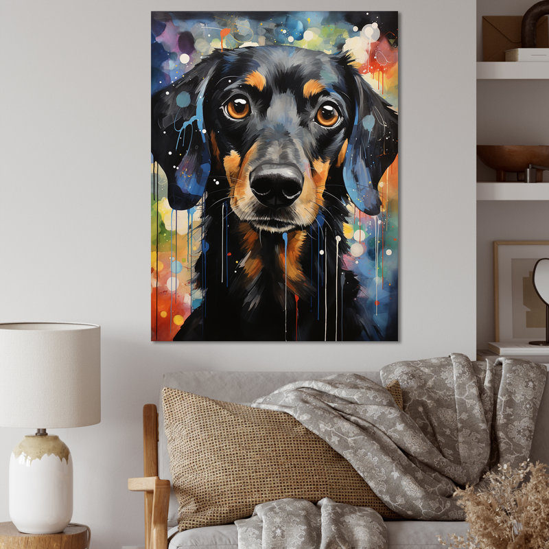 Dachshund Delight II sur impression sur toile, H 20 po x l 12 po x P 1 po, Toile tendue