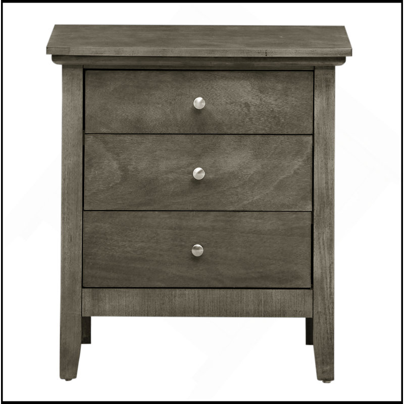 Chic Champagne Nightstand, Gray