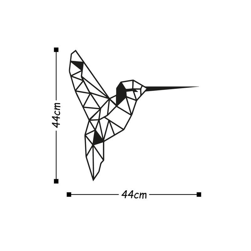 Élégant accessoire mural décoratif en métal, finition noire, 17,3 po x 17,3 po | 100% métal avec une épaisseur de 0,06 pouce | Fixation murale facile avec pièce arrière | Parfait pour les décors modernes et les œuvres d'art uniques