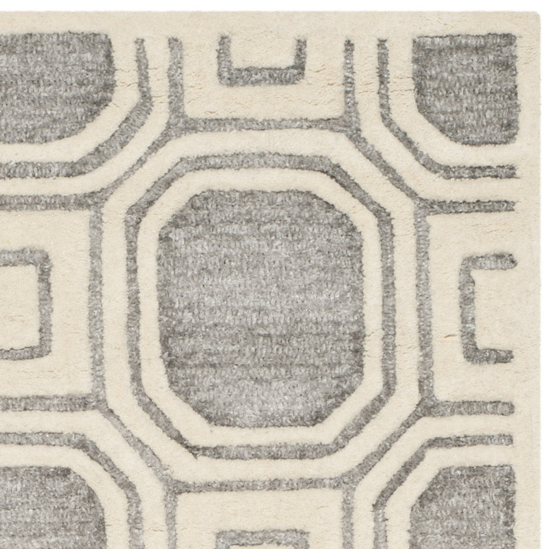 Trakia Hand Tufted Performance Geometric Rug, Square 5'
