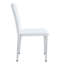 De 2 chaises en cuir PU blanc avec des cadres en métal argenté - Facile à entretenir et intérieur lumineux et ergonomique pour une utilisation à long terme