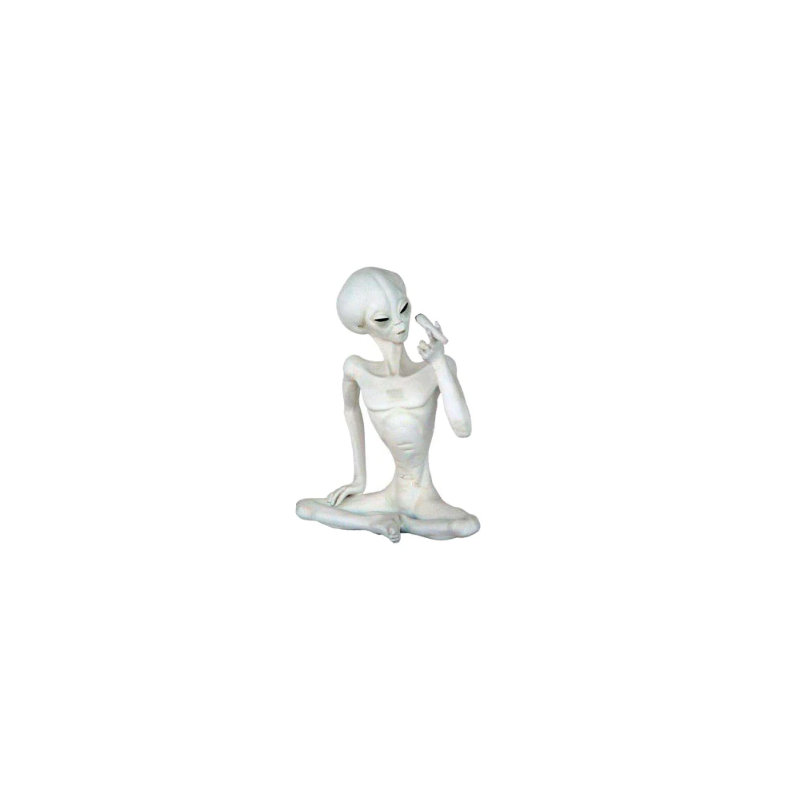 Jahcure Alien With Cigar Life Size Statue