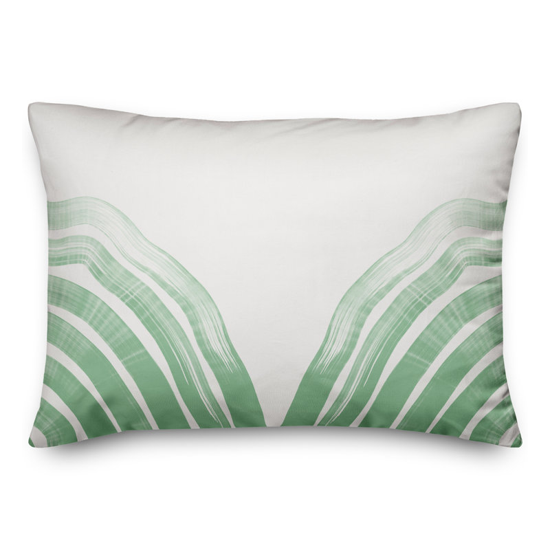 Abstract Outdoor Throw Pillow, Green
