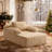 Boneless Velvet Oversized Chaise Lounge Sleeper Sofa-429145838