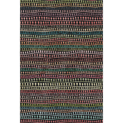 Premium Machine Washable Prisco Black Rug