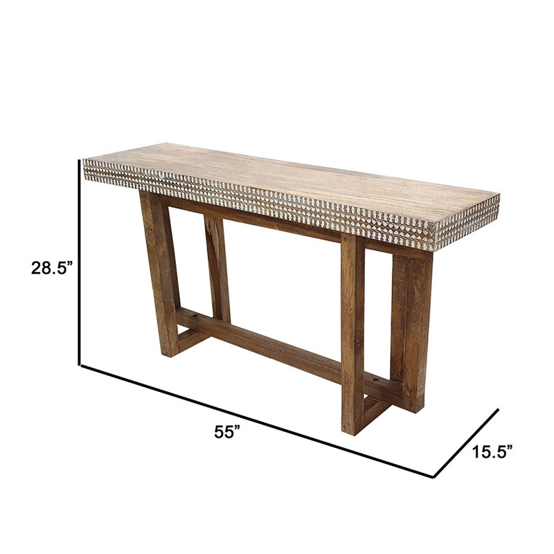 Console en bois massif 55 po Dijank