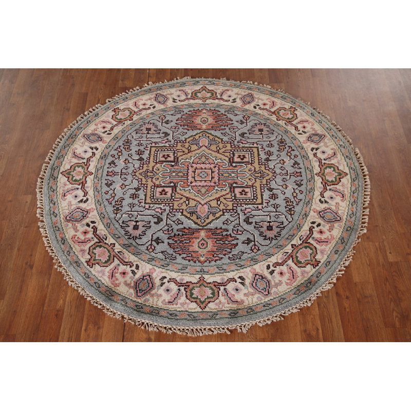 Tapis rond traditionnel indien 5 x 5