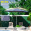 Parasol de patio 10 pi avec nervures en acier allié - protégé, imperméable pour le jardin, la terrasse, la cour, la piscine, la table d'extérieur bleu marine, imperméable, polyvalent
