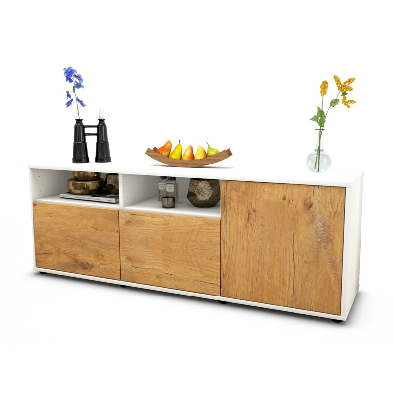 Wyss TV Stand, Oak / Matt White