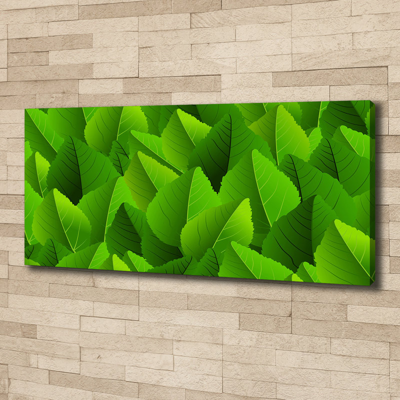 Green leaves 1 Piece Wrapped Canvas Wall Art