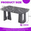 Table de salle à manger de 63 pouces en faux marbre avec base géométrique en MDF-1327564300