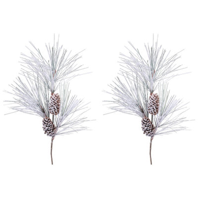 Jet de pin floqué à aiguilles longues (ensemble de 4)
