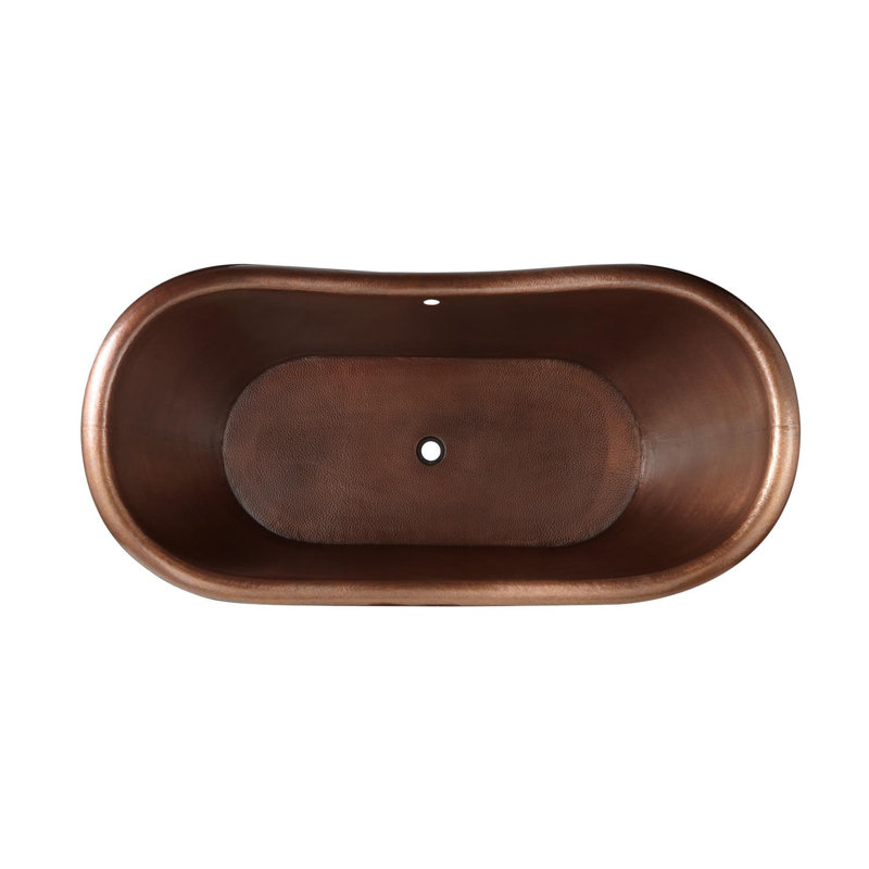 1829mm x 838mm Freestanding Soaking Copper Bathtub