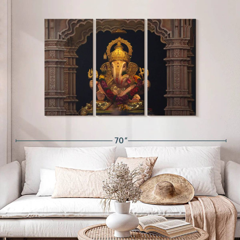 Adella Ganesh Statue, 32" H x 50" W