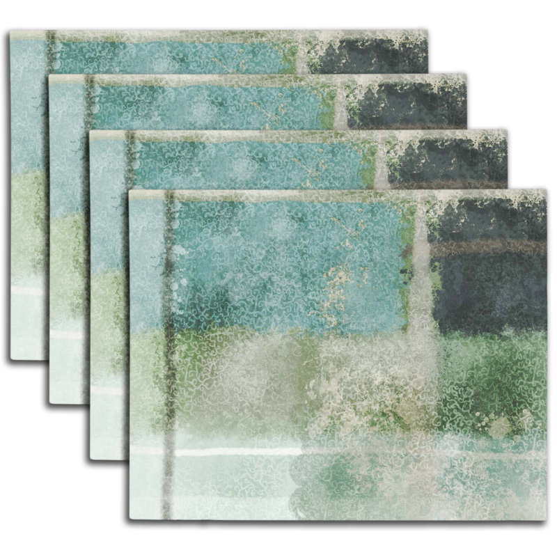 Ensemble de 4 napperons colorés et magnifiés Modern Designer