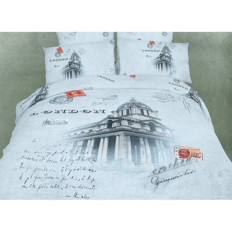 Ensemble de housse de couette Novelty London, Housse de couette pour très grand lit + 5 pièces