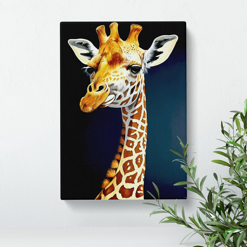 Amazing Giraffe - Wrapped Canvas Print, 50cm H x 35cm W x 3cm D