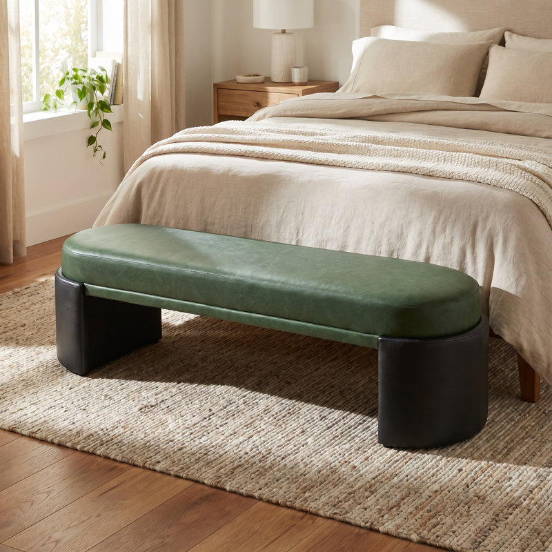 Banc de salle à manger rembourré, H 18,31 po x L 62,83 po x P 16,93 po