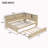 Full Size Wood Daybed with Storage Shelves