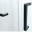 Porte de douche coulissante simple réglable de l 56 à 60 po - demi-cadre H 75 po, acier inoxydable noir mat 304