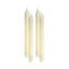 Ensemble de quatre bougies coniques beiges sans flamme