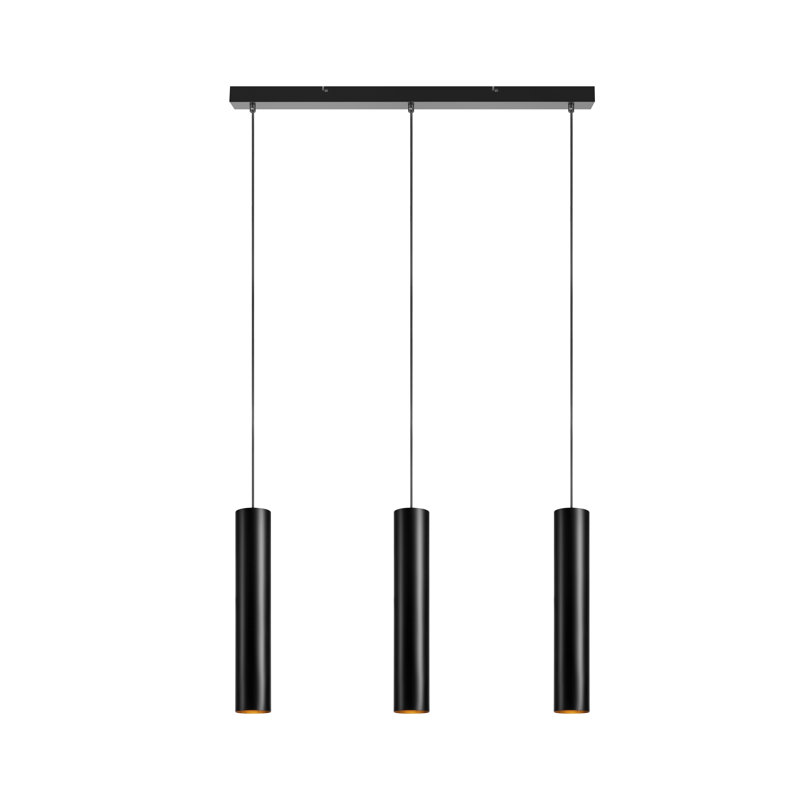 Barrona 3 - Light Kitchen Island Pendant, Black