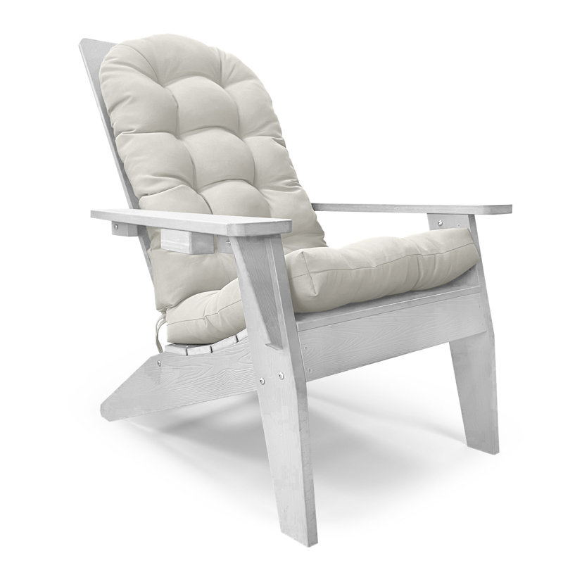 Kalamazoo Folding Adirondack Chair with Chair Cushion, White