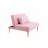 Convertible Single Sofa Bed Futon With Teddy Fabric And Gold Metal Legs For Small Spaces