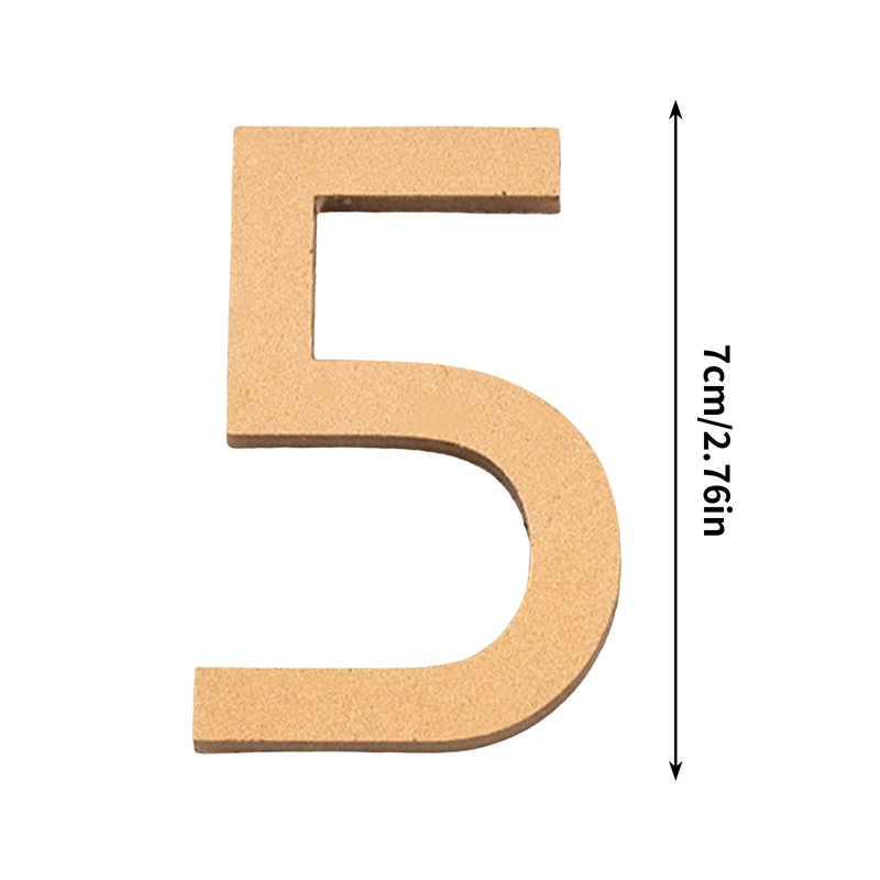 Plaques numérotées en acrylique de 7 cm pour un décor élégant et stylé, 3.55" H x 2.76" W, Yellow