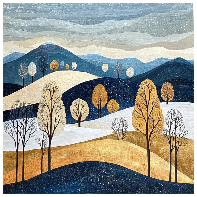 Édredon paysage literie nature scandinave, Simple extra long