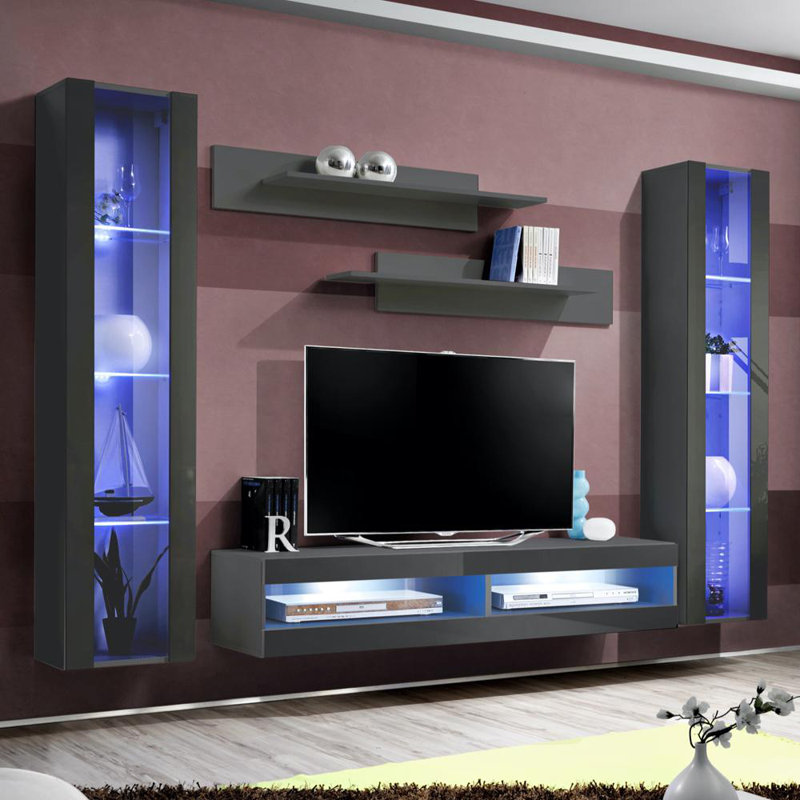 FLYAB2 Floating Entertainment Centre for TVs up to 70", Grey