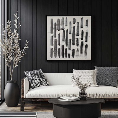 Balance en noir et blanc, reproduction sur toile dans un cadre