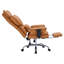  Grande et haute chaise de bureau ergonomique - Chaise d'ordinateur en cuir PU à dossier haut - Dossier réglable, soutien lombaire, base pivotante, repose-pieds, capacité de 250 kg - Curcuma-749830971