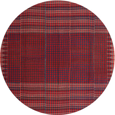 Tapis de zone rouge/rose contemporaine