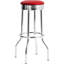 2 tabourets de bar rouges - Diner rétro avec coussin et hauteur-342110124