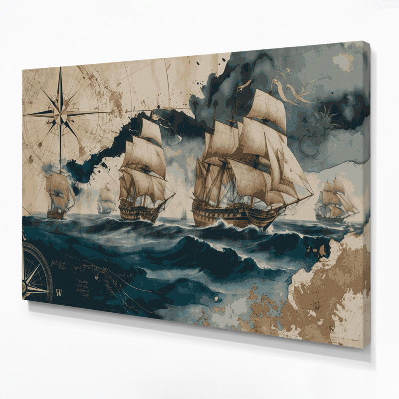 Art nautique sur toile, H 11 po x l 14 po